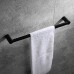 Hoooh Matte Black 18" Towel Bar  Stainless Steel Towel Holder for Bathroom or Kitchen Wall Mount  A101L45-BK - B07DQX1GMM